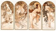 Reprodukció The Seasons (1897), Alfons Mucha