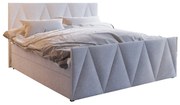 Franciaágy  Boxspring 140 cm Milagros 3 (bézs) (matraccal és tárolóhellyel). Akció -16%. 1047243