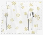 Goldea karácsonyi teflonbevonatú reggeliző alátét - arany hópelyhek - 2db 30 x 40 cm