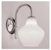 SIRU - Fali lámpa LONDON 1xE27/60W/230V fehér/fényezett króm Velencei üveg