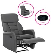 Pihenőfotel, szürketextilbőr, KOMFY