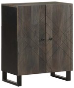 Sideboard Fekete 60x33x75 cm tömörfa Mango