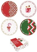 Karácsonyi Porcelán tálka 4 db szett 10 cm díszdobozban Christmas Twist