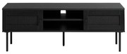 Fekete TV-állvány tölgyfa dekorral 120x43 cm Pensacola – Unique Furniture
