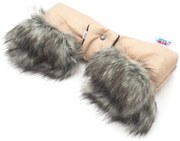 Kézmelegítő babakocsira 2az1-ben New Baby plüss latte