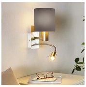Eglo Eglo 96481 - LED Fali lámpa PASTERI 1xE27/40W+LED/3,8W szürke EG96481