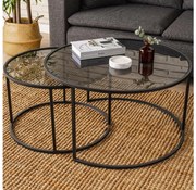 KÉSZLET 2x TOKYO konferenciasztal, átmérő 60/80 cm, fekete