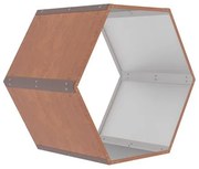 Tüzifa tároló G21 HEX 53 - 92 x 60 cm, barna (63900518)