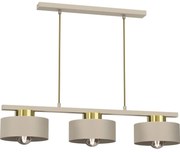 Csillár zsinóron MARTI 3xE27/15W/230V bézs/arany