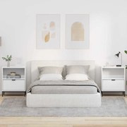 Éjjeliszekrények 2 pcs Magasfényű fehér 49 x 36 x 61 cm Faanyag