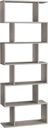Könyvespolc, szabadon álló polc, szürke