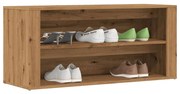 kézműves tölgy színű szerelt fa cipőtároló pad 100 x 35 x 45 cm