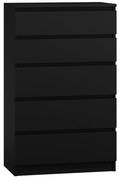 M5 fiókos szekrény, fekete