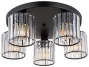 Globo 15742-5D - Felületre szerelhető csillár JORDANA 5xE27/60W/230V átm. 46,5 cm fekete