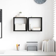 Fali Polcok Fekete Tölgy MDF 26 x 15 x 26 cm Fali Polcok