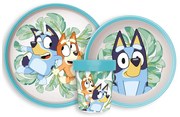Bluey Leaves csúszásmentes étkészlet, micro műanyag szett