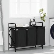 szürke sonoma mosodai kosár 3 rekeszes polccal