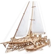 Ugears - 3D fa mechanikus puzzle Vitorlás Merihobus trimarán