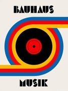 Illusztráció Bauhaus Musik Vinyl, Retrodrome