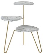 Athena fehér-aranyszínű virágtartó állvány