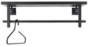 Fekete fém fali fogas polccal 76 cm Simplon – Spinder Design