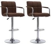 2 db barna szövet bárszék