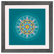 Brüsszel négyzetes mandala képkeret fekete