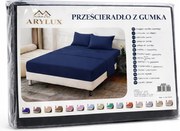 Elegáns gumis lepedő 220x200 25 CM Kényelem és simaság Sötétkék