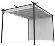 Blumfeldt Pantheon Robust, pergola, 3 x 4 m, oldalsó redőnyökkel, időjárásálló porszórt acél