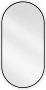 Mexen Loft fürdőszobai ovális tükör 90 x 45 cm, fekete keret - 9851-090-045-000-70