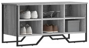 szürke sonoma színű szerelt fa cipőszekrény 90 x 38 x 45,5 cm