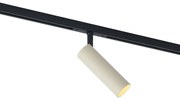 Modern bézs spotlámpa feketével 1 fázisú sínrendszerhez GU10 35mm - Slimline Uzzy