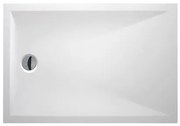Zuhanytálca négyszögletes Roth Marmo Neo 160x80 cm öntött márvány fehér MAN SQ 160080 2E