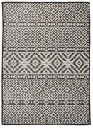 fekete csíkos lapos szövésű kültéri szőnyeg 200 x 280 cm