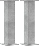 vidaXL 2 db betonszürke szerelt fa hangszóróállvány 30 x 30 x 95 cm