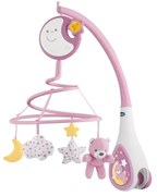 Chicco - Kiságyó forgó dallammal 3in1 NEXT2DREAMS 3xAA rózsaszín