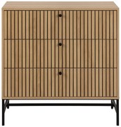 Natúr színű komód tölgyfa dekorral 81x80x40 cm Albany – Actona