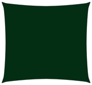 sötétzöld négyzet alakú oxford-szövet napvitorla 2,5 x 2,5 m