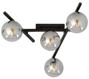 Mennyezeti lámpa SMART 4xE14/10W/230V fekete/szürke