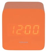 Karlsson 5982OR dizájner LED-es óra ébresztővel,narancssárga, 7 cm-es