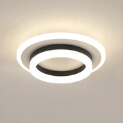 Lampa Sufitowa Plafon Led Czarny Okrągły Natynkowy Nowoczesny 24W 4500K