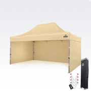 Sörsátor 3x4,5m  - plusz 3 oldalfal - Bézs