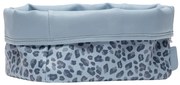 Nagyobb textil tárolókosár babaápolási kellékre Bébé-Jou Leopard Blue