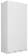 SD-90 gardróbszekrény akasztós és polcos résszel, fehér