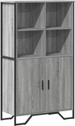 vidaXL szürke sonoma színű szerelt fa magasszekrény 79,5x35,5x137,5 cm