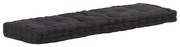 fekete pamut raklappadló-párna 120 x 40 x 7 cm
