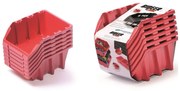 Kistenberg 6 darabos tárolódoboz készlet BINEER LONG 249x158x114mm, piros színű
