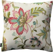 Párnahuzat 50x50 színes virágok világos alapon