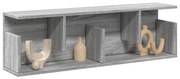 szürke sonoma színű szerelt fa faliszekrény 100 x 20 x 30 cm