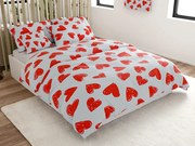 Pamut ágyneműhuzat WARM HEART világoskék Ágyneműhuzat mérete: 70 x 90 cm | 140 x 220 cm